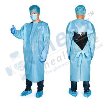 Blue Non Woven Isolation Gowns