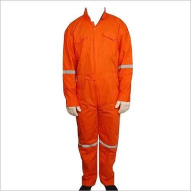 Orange Cotton Safety Boiler Suit