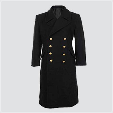 Black Military Woollen Long Coats