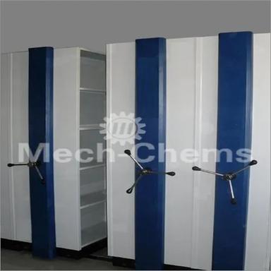 Blue And White Stainless Steel Mobile Storage System