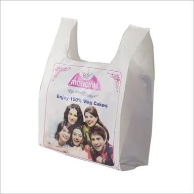 White Printed Plastic Carry Bags
