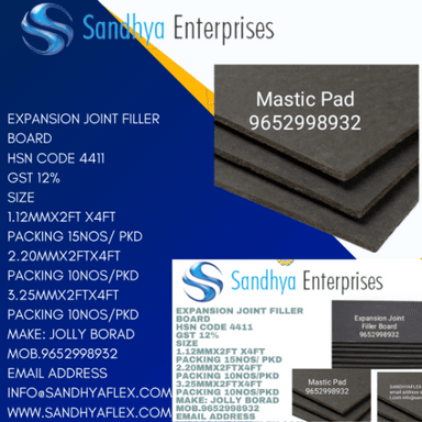 Black Expansion Joint Mastic Pad