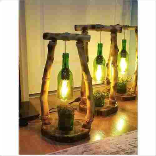 Wooden Bottle Lamp