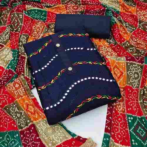Kajal Blue Cotton Dress Material