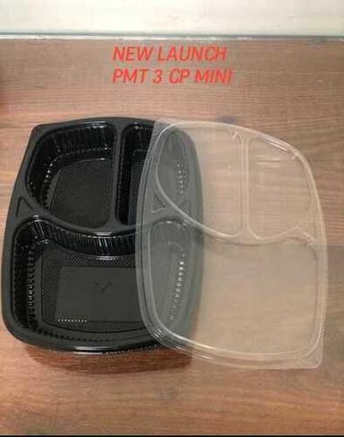 Black 3 Partion Tray With Lid