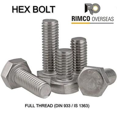 Silver Stainless Steel Cold Forged Hex Bolts