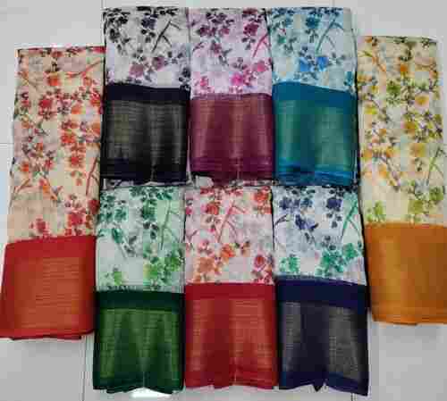 cotton printed saree