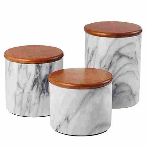 Holar Taiwan Made Premium Marble Jar Container Canister with Airtight Seal Lid