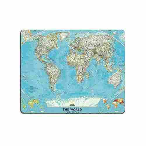 World Map Print Mouse Pad
