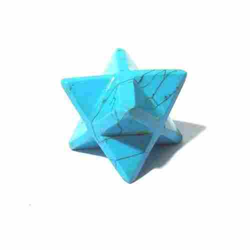 Natural Turquoise Stones Gemstone 8 Point Merkaba Stars