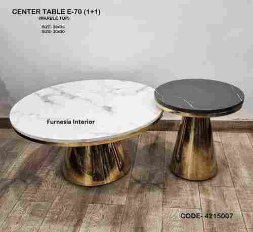 Luxury Modern SS Base Marble Center Table
