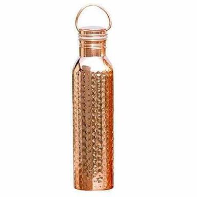 Gold Copper Bottle With Carrying Handle