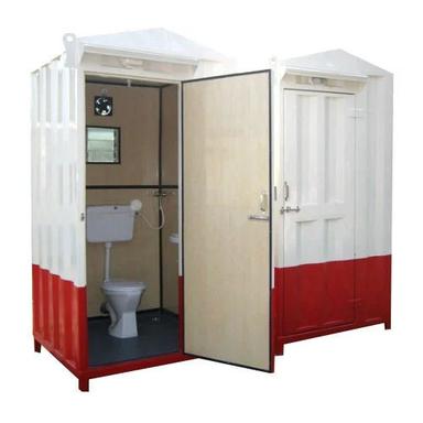 White Mild Steel Portable Toilet