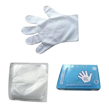 White Gloves 12 Inch (Hdpe) 10 Microns Pack Of 100 Pcs