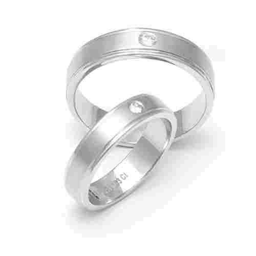Platinum Single Diamond Studded Engagement Rings