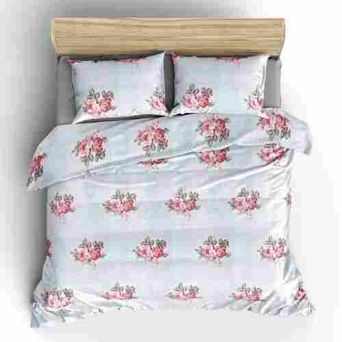 FLORAL DOUBLE BEDSHEET WITH 2 PILLOW COVER