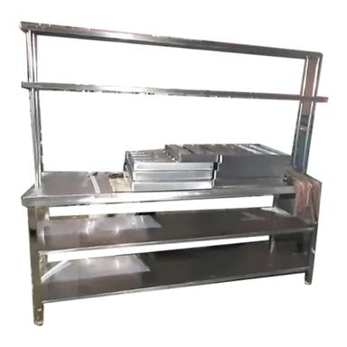 Silver Over Head Shelf Working Table