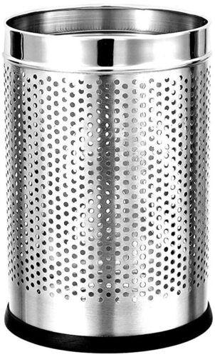 Sintage Perforated Stainless Steel Dustbin 7X10 Height: 24  Centimeter (Cm)