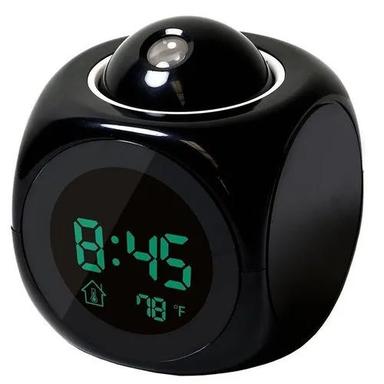 Black Led Projection Alarm Clock