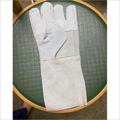 White Split Leather Gloves