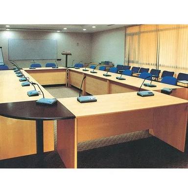 Black Wooden Conference Table