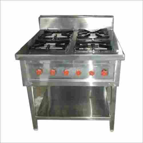 Stainless Steel Four Burner Cooking Range