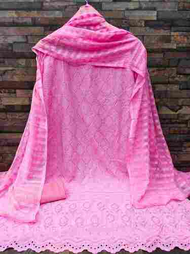 Geet Pink Rayon Dress Material