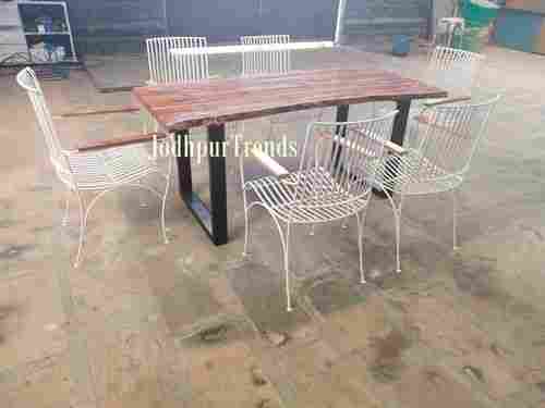 Industrial  Dining Table With 6 Chair