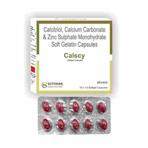 Calcitriol Calcium Carbonate and Zinc Sulphate Gelatin Capsules