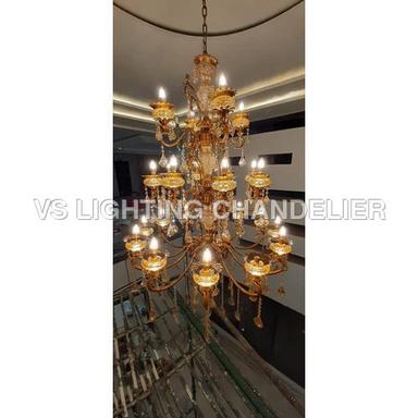 Polished Candle Style Antique Hanging Chandelier