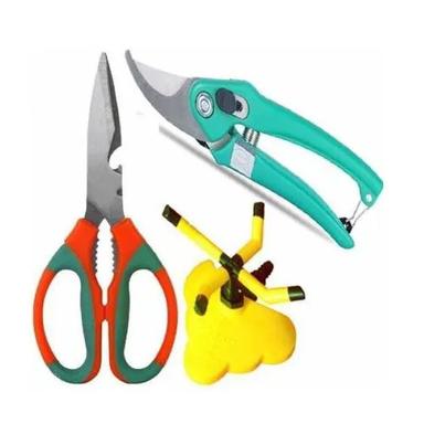 Metal Scissor Pruner And Sprinkler Gardening Tool Kit