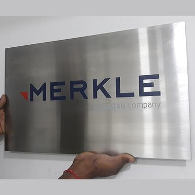 Stainless Steel Rectangular Signage Application: Industrial
