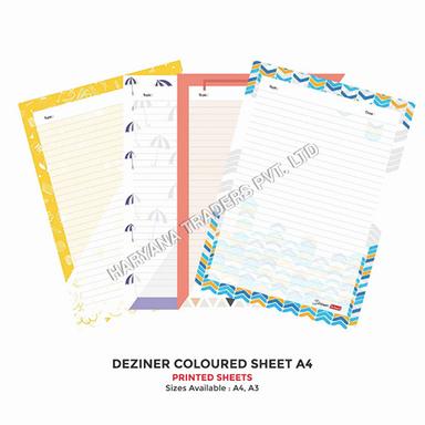 High Quality Deziner Paper A4 And A3 (Thick) - Pack Of 20 Loose Sheets (Designer Print - One Side)