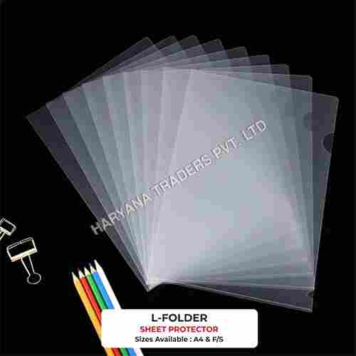 L Folder File - (A4 And F-S) Transparent Polyurethane Documents Holder - Paper Organizer
