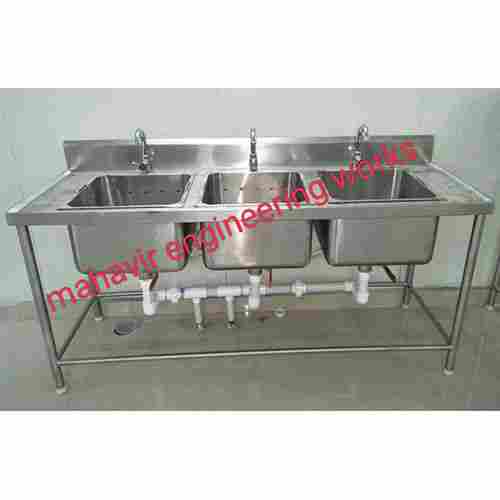 Stainless Steel 3 Sink Unit