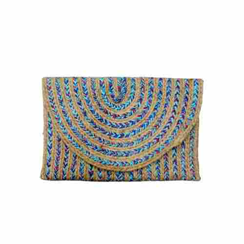 KFT-45 Jute And Cotton Braided Clutch Bag