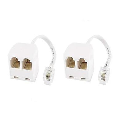 White Rj 11 Connector 4 Way