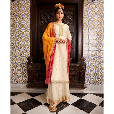 Indian Off White Embroidery Salwar Suit