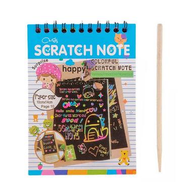 Crafts Rainbow Art Scratch Paper Book Sheets 10 Page Pack Of 1 (4609) Age Group: 8-11 Yrs
