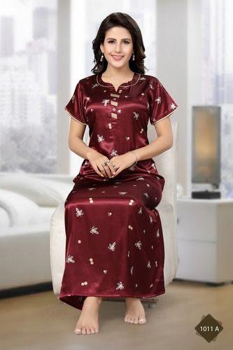 Women Silk Fancy Nighty