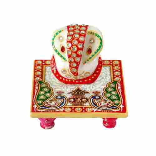 Handmade Marble Ganesh Chowki