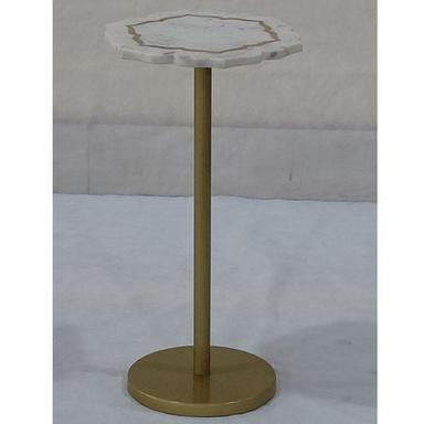 Brass Side Table With Marble Top