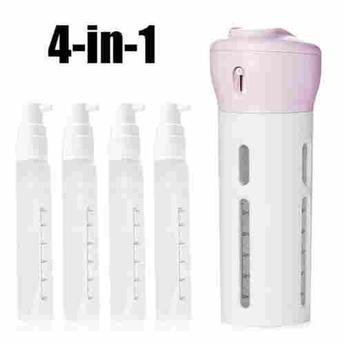 4 in 1 Travel Dispenser Bottle Set Travel Refillable Cosmetic Containers Set (1384)