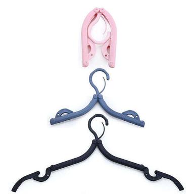 Multi / Assorted Portable And Foldable Multicolor Plastic Hangers (1Pc) (1432)