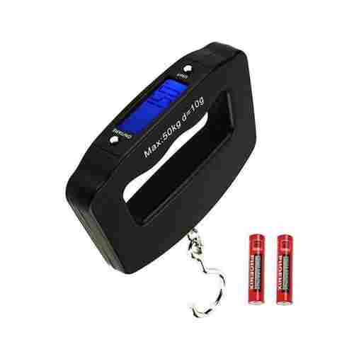Black Digital Portable Luggage Scale with LCD Backlight (50 kg) (0548)