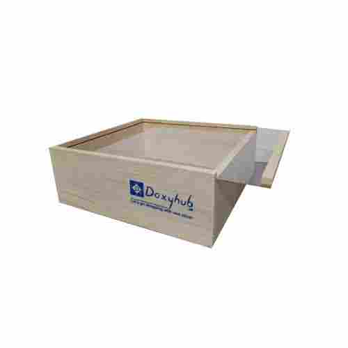 10x10x4 Inch Pine Wood Sliding Box