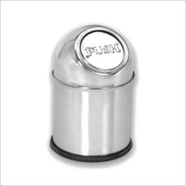 Silver Table Top Push Can Dustbin