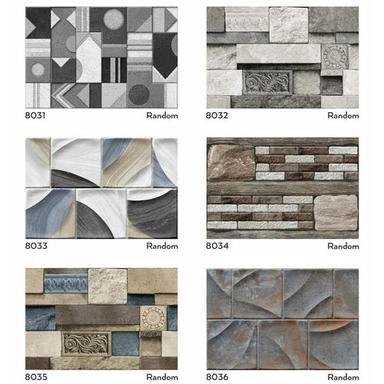 Multi Color Grey Printed Elevation Wall Tiles