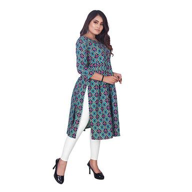 Red Ac2024 Cotton Printed Nayara Cut Kurtis