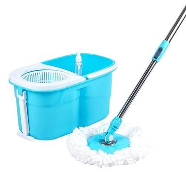 Blue And White Mop With Bucket For Floor Cleaning (Turbo)